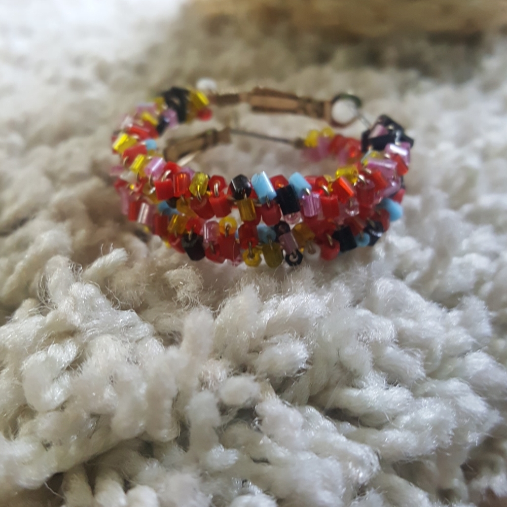 Beaded hoops - Picture 2 of 2